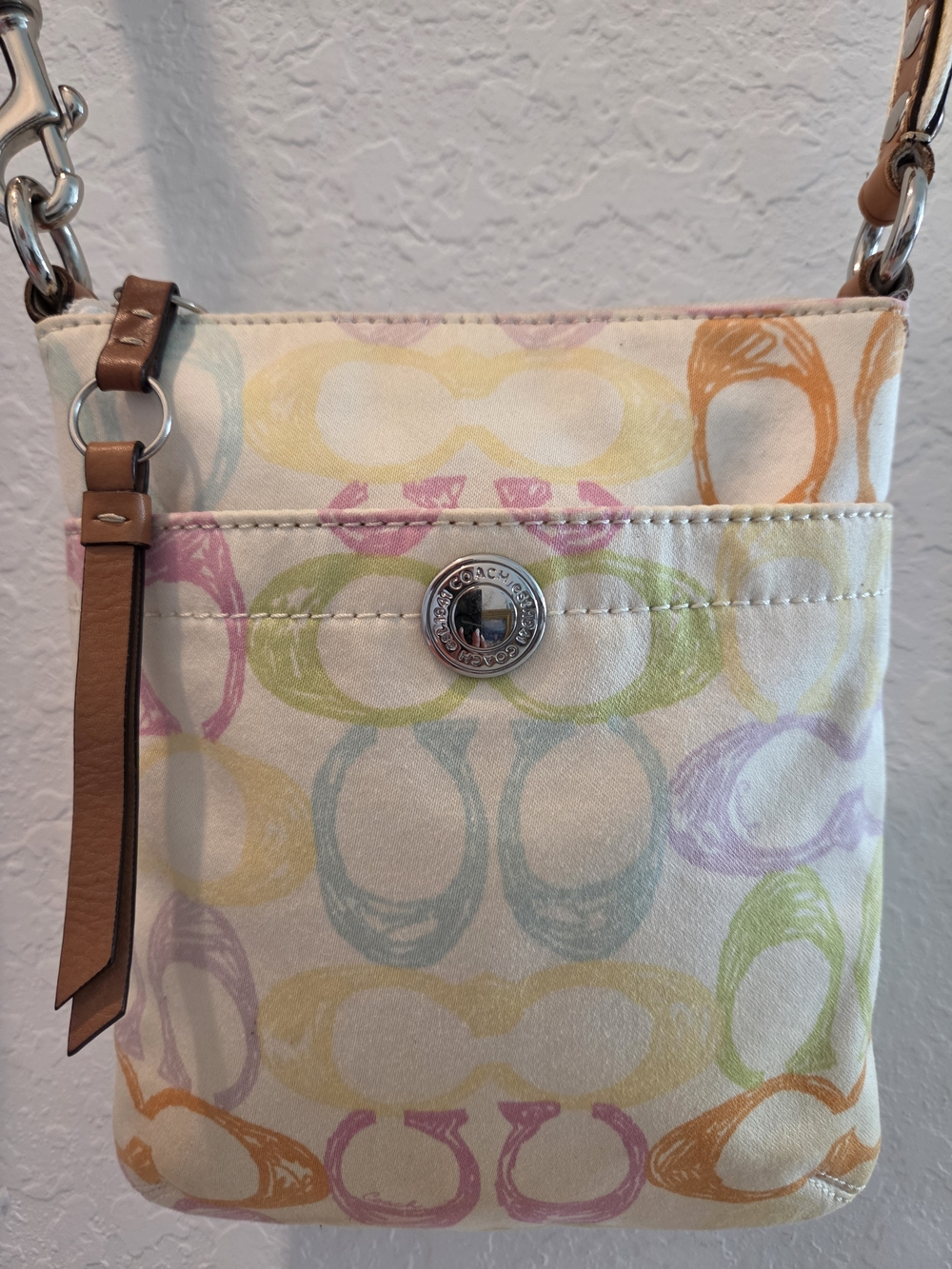 Coach Scribble Signature Swingpack Crossbody Bag | Pastel Y2K
